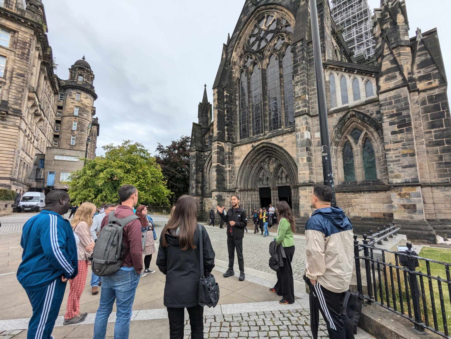 Society staff joined the Coalition for Racial Equality and Rights (CRER) for a Black History Walking Tour of Glasgow in August 2024, as part of our commitment to better understanding racial inequalities in Scottish heritage (© Society of Antiquaries of Scotland)