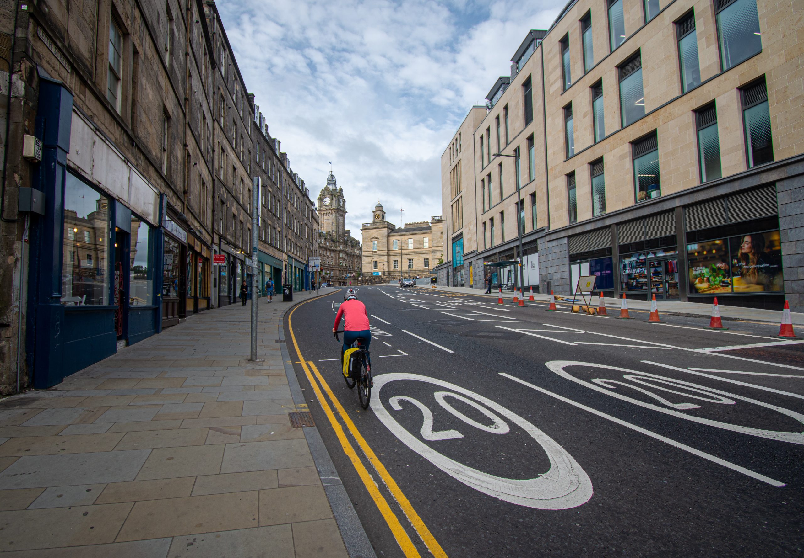 Edinburgh Cyclist in New Town